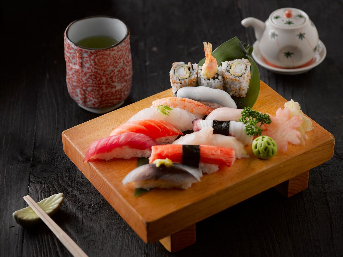 Deska premium sushi i sashimi na catering